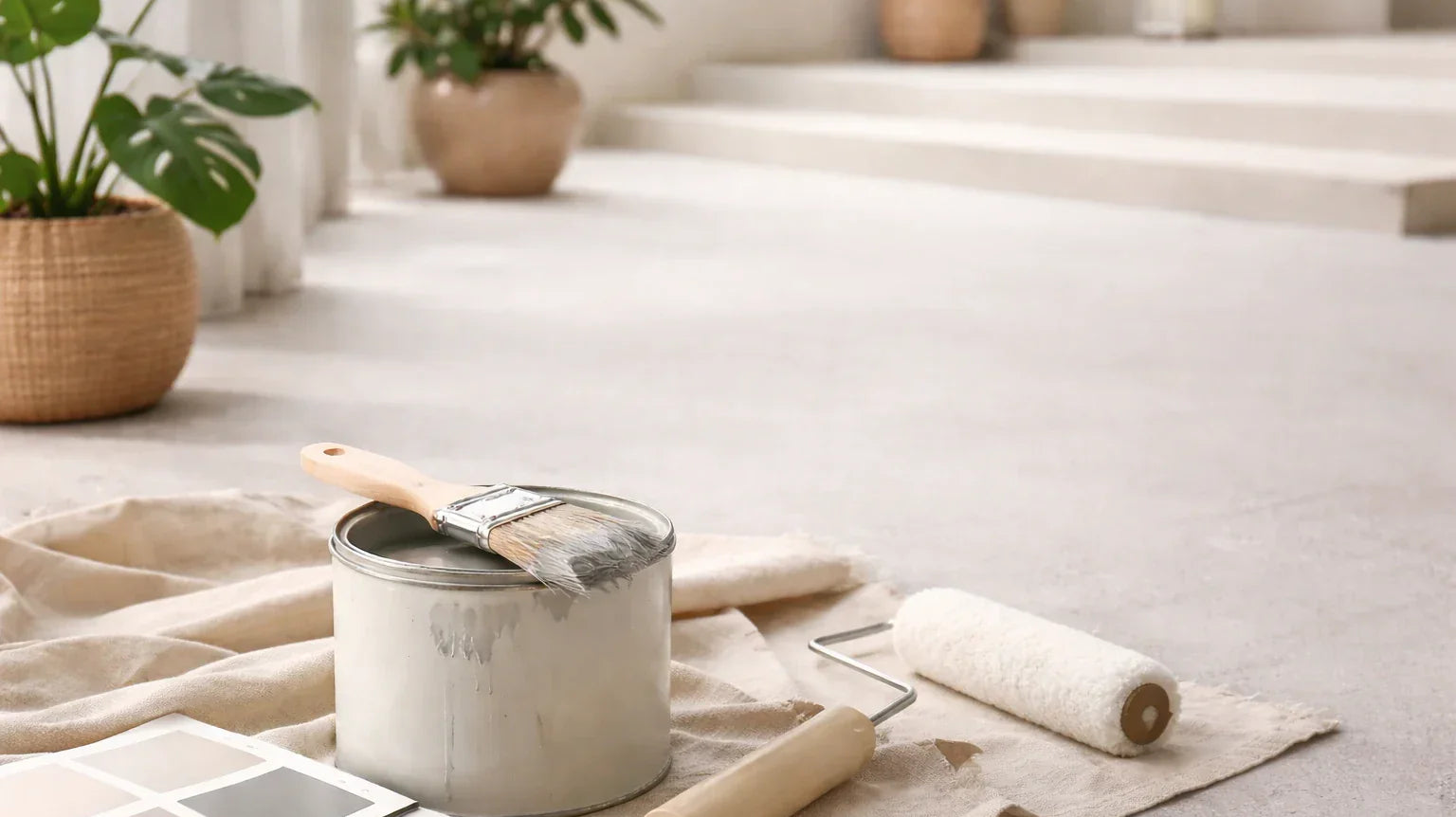 Betonvloer gerepareerd met Inno Vloerfix epoxy plamuur