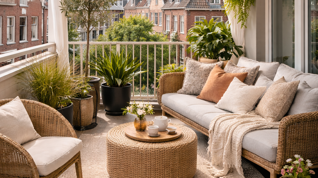 Geverfd betonnen balkon met UV-bestendige Inno betonverf