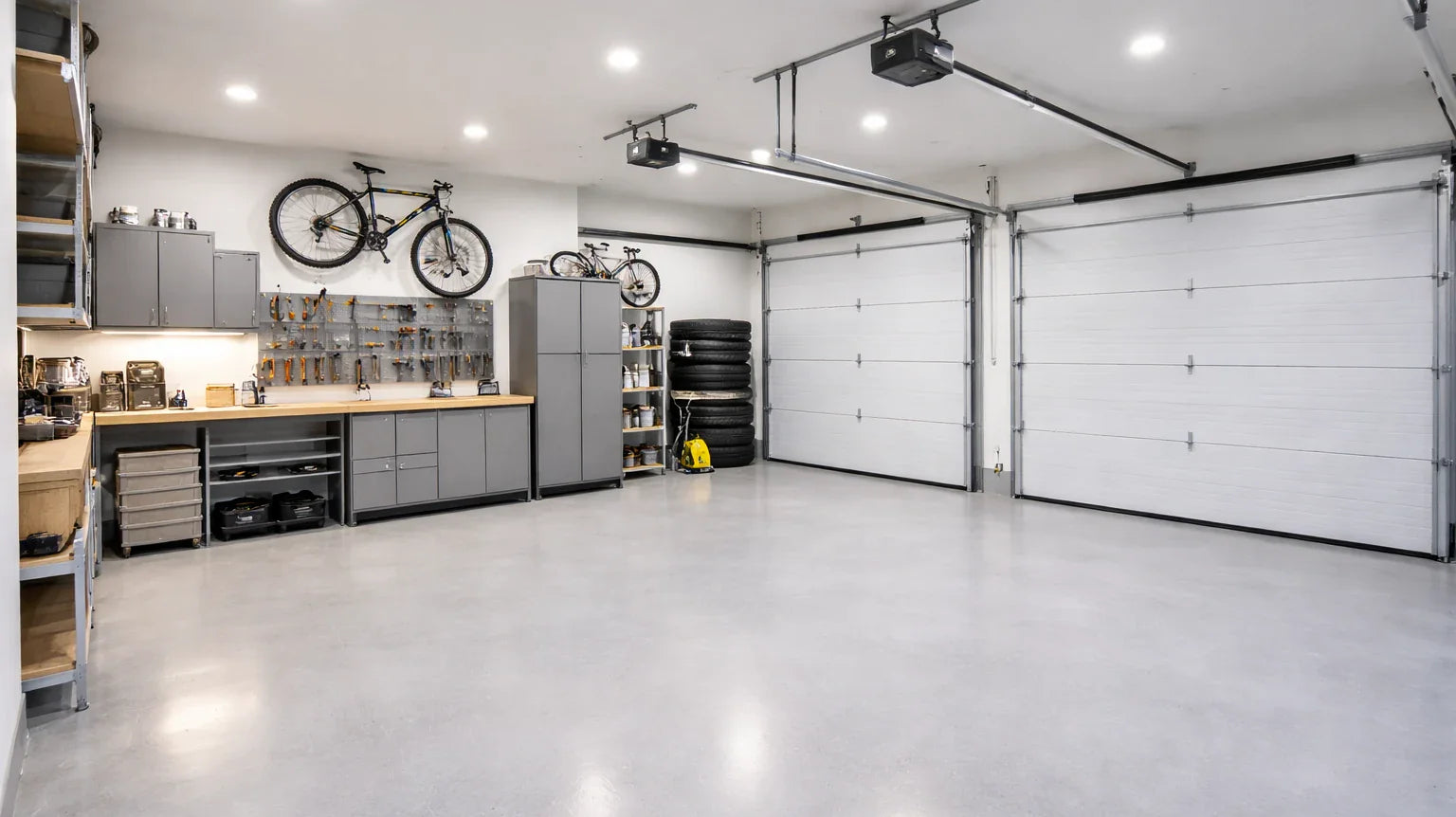 Geverfde garagevloer met Inno Garagevloer Coating 2K