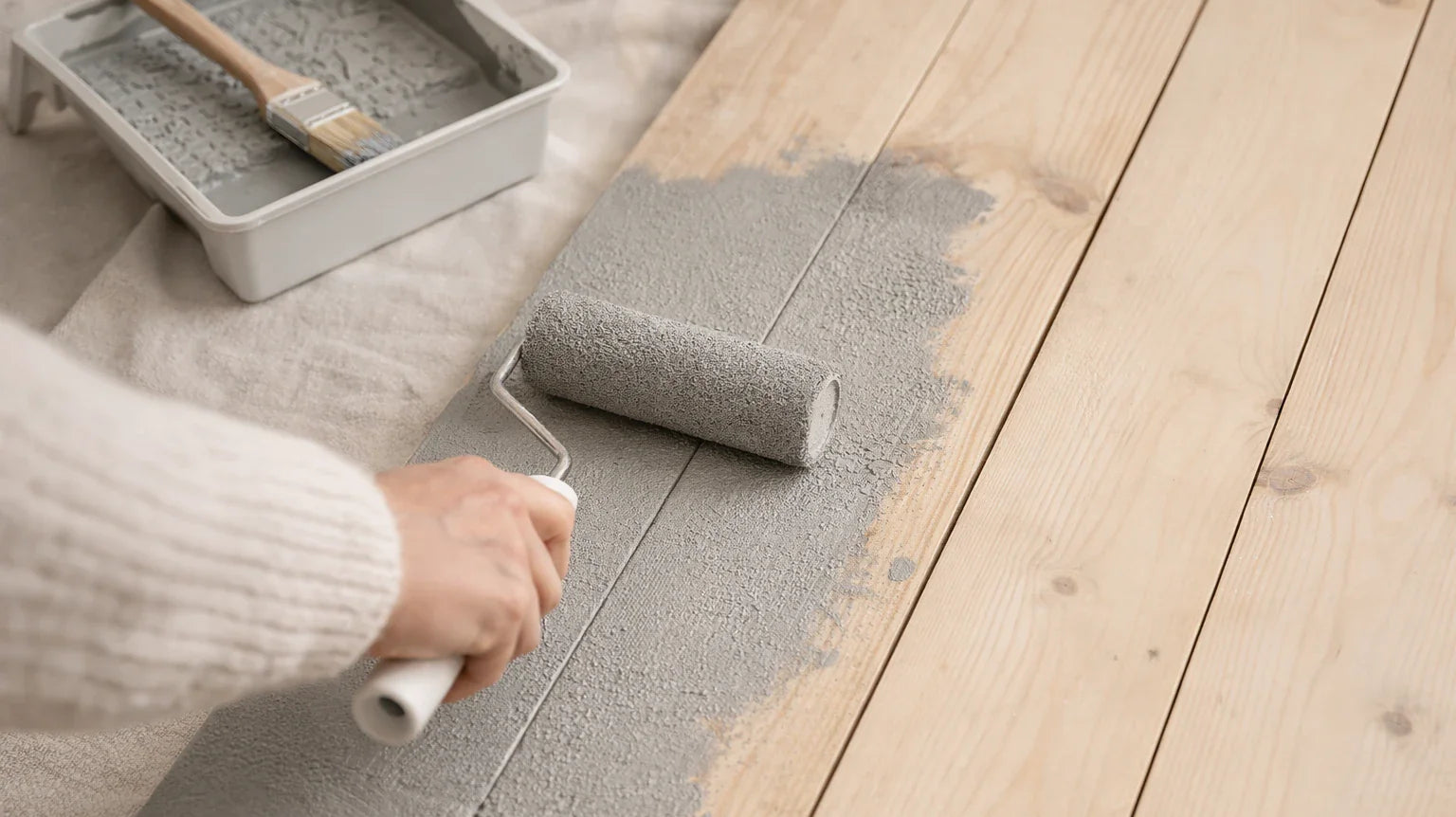 Houten vloer behandeld met Inno Houtenvloer Coating als voorbeeld