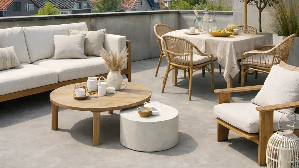 Geverfd betonnen terras met UV-bestendige Inno betonverf