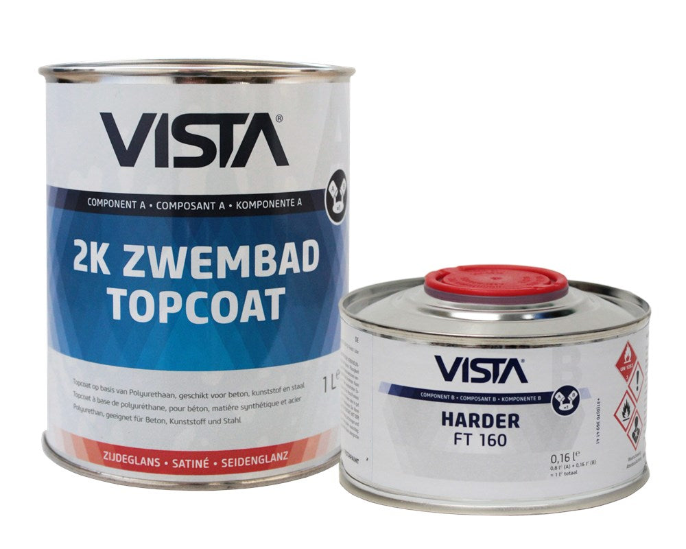 Vista 2K Zwembad Topcoat afwerkcoating voor zwembaden in RAL-kleur