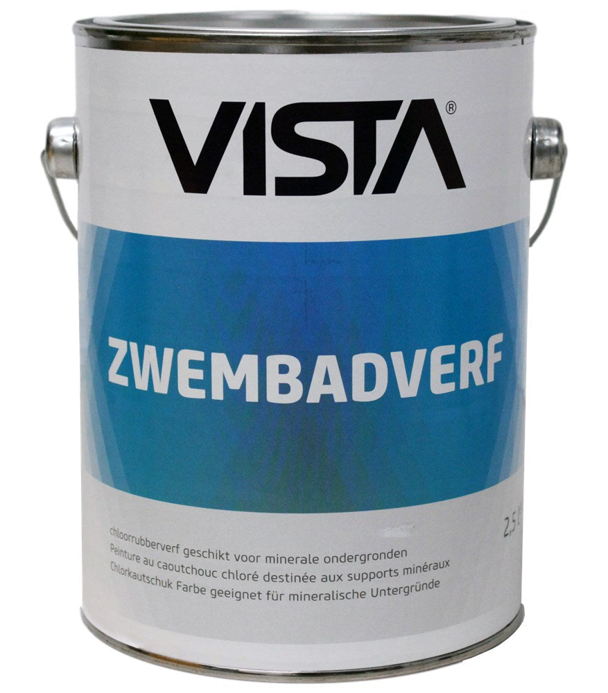 Vista Zwembadverf op chloorrubber-basis, 10kg-blik voor betonnen zwembaden