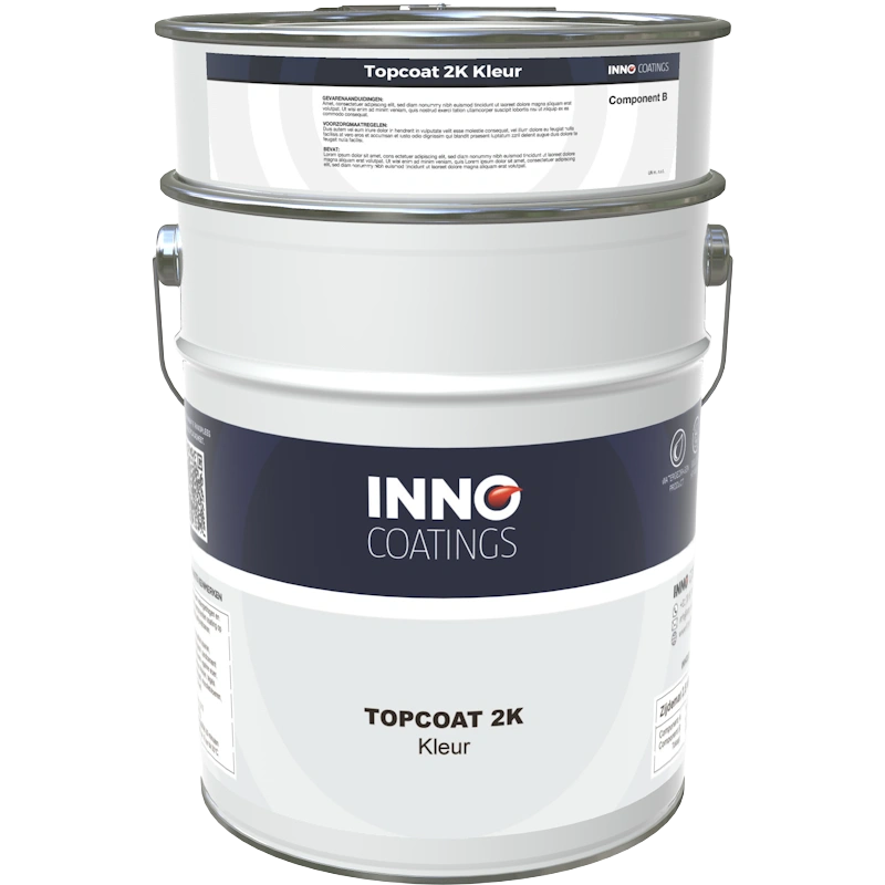 Inno Coatings Topcoat 2K PU in kleur, 10kg-emmer slijtvaste afwerkcoating beton