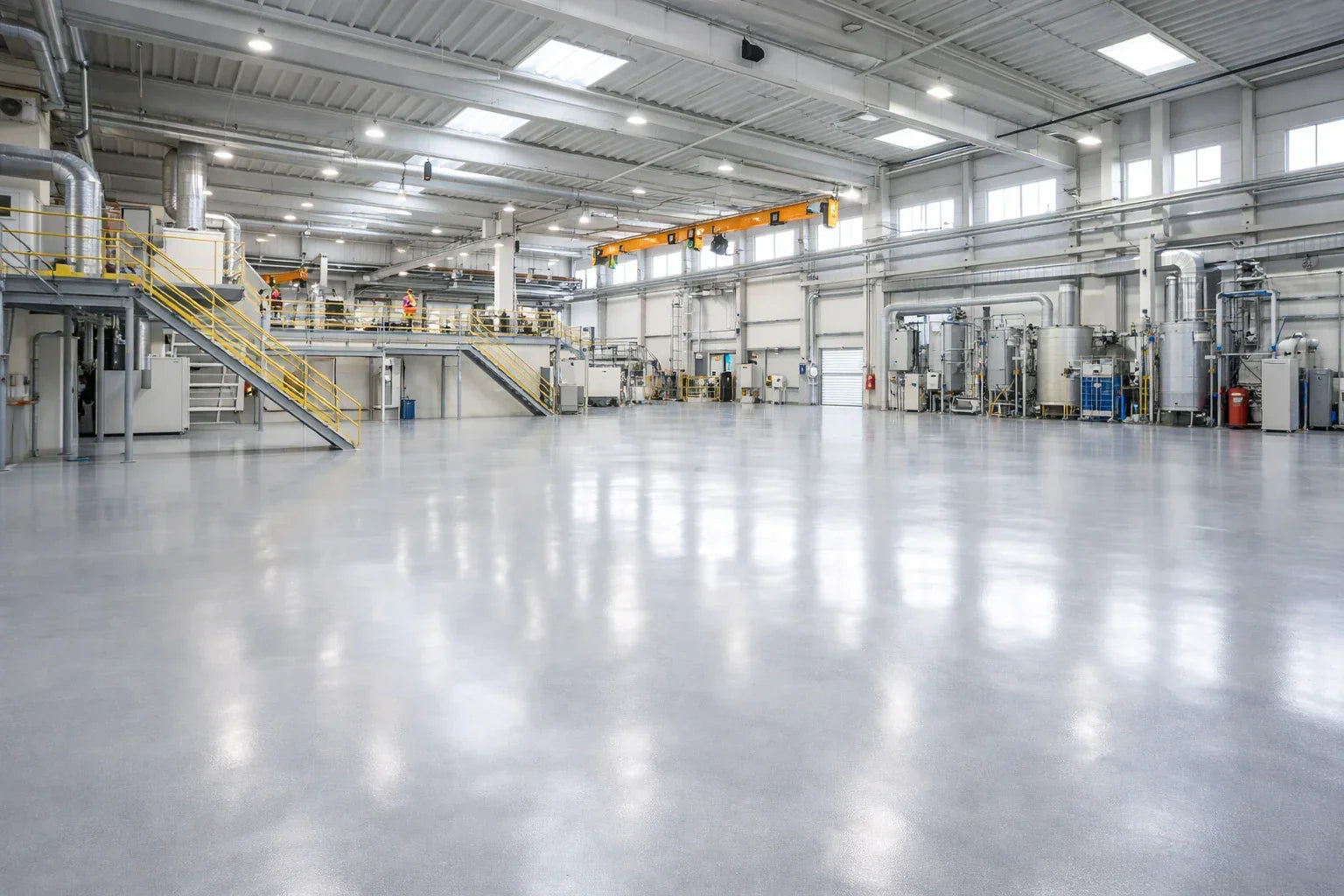 Geverfde fabrieksvloer met zware-belastings betoncoating