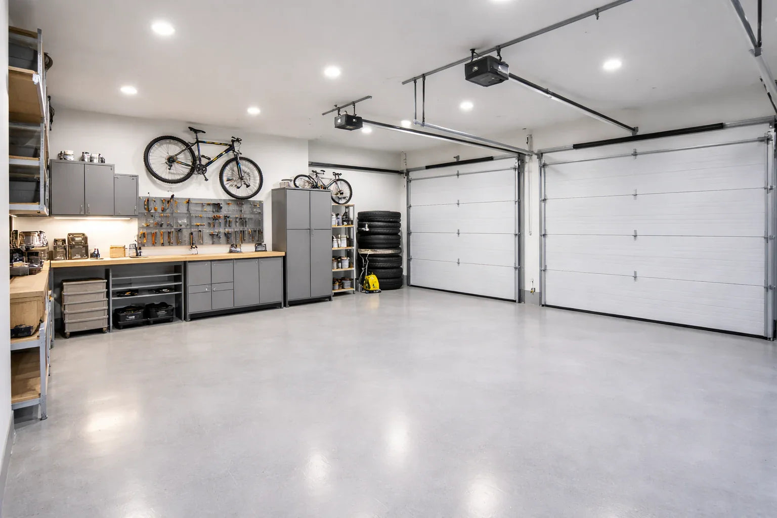 Geverfde garagevloer met Inno Garagevloer Coating 2K