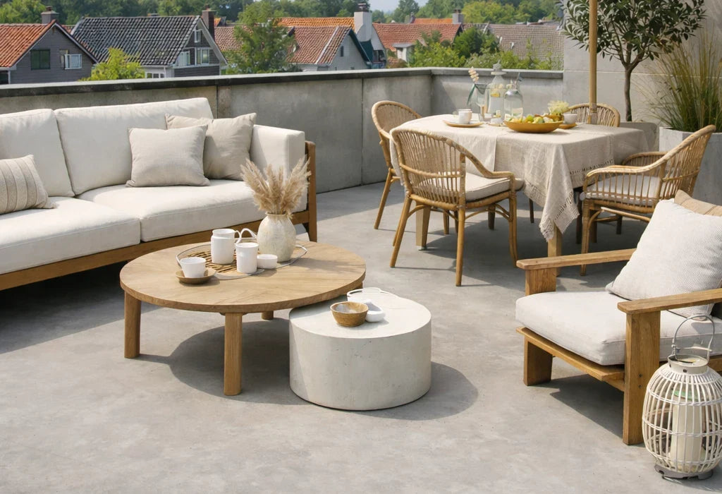 Geverfd betonnen terras met UV-bestendige Inno betonverf