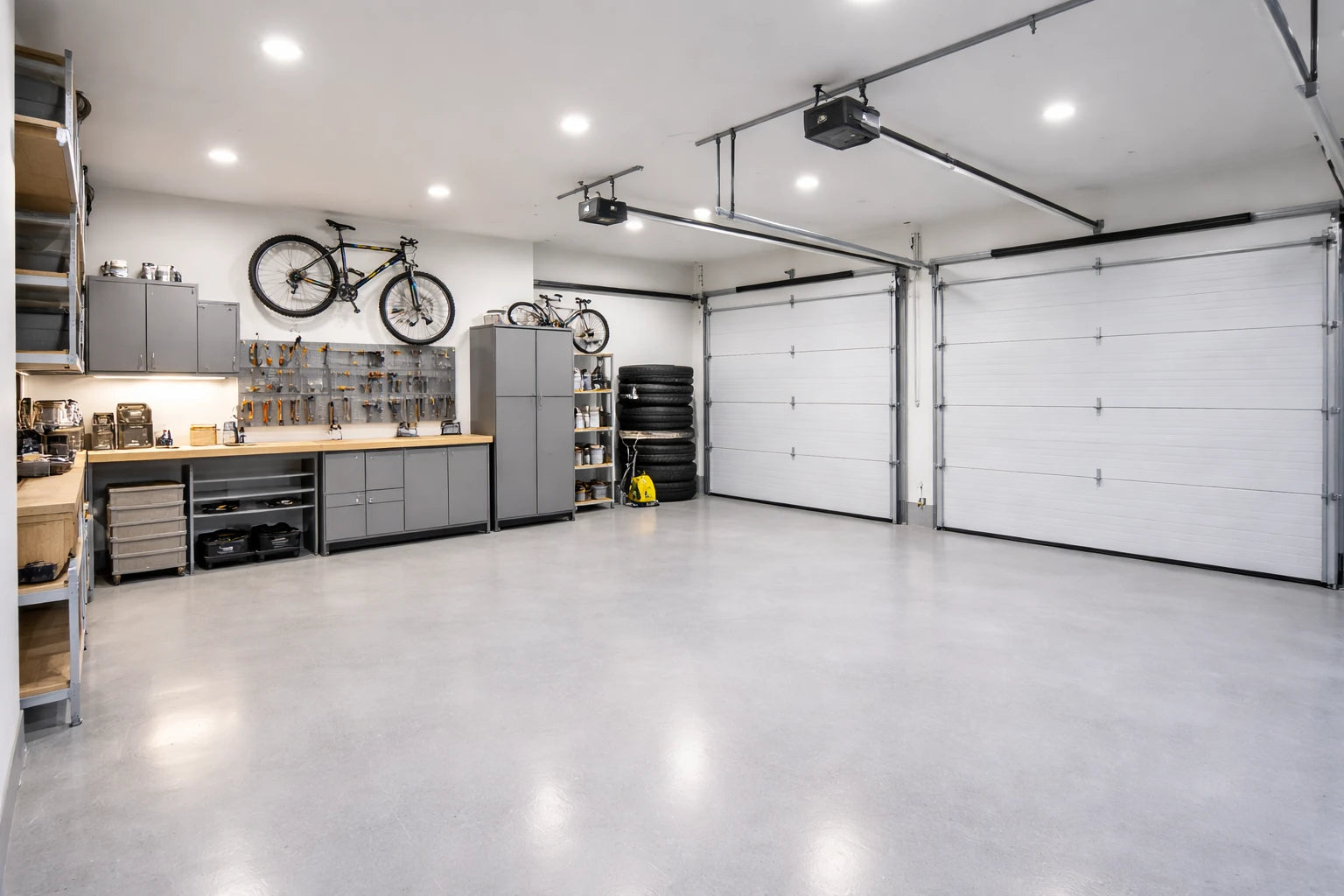 Garagevloer geverfd met Betonlife – sfeerbeeld met meubels en inrichting
