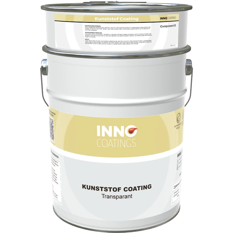 Inno Coatings Kunststof Coating transparant, 10kg-emmer voor PVC en kunststof